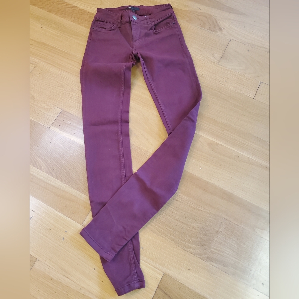 MAJE  jeans Burgundy Size 24 Small